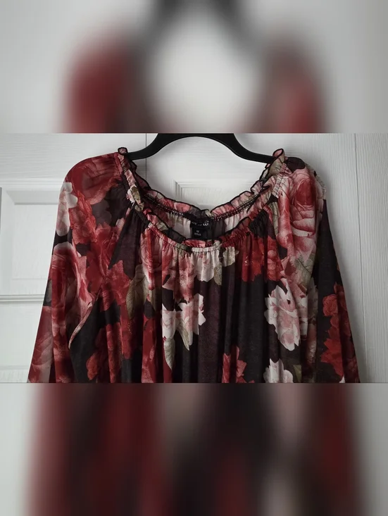 Kate And Lilly Off-Shoulder Floral Tiered Maxi Dress Size 12 - Picture 5 of 15